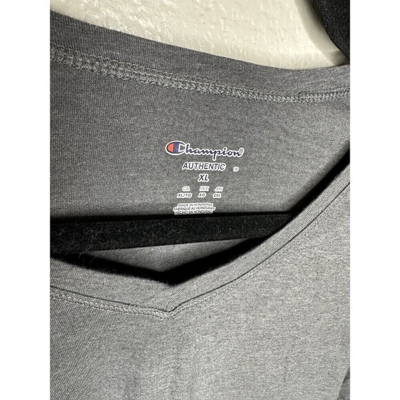 Champion Shirt Womens XL Gray V Neck Athletic Tee Soft Lightweight Casual Top - Picture 2 of 4